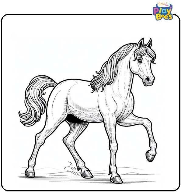 Arabian Horse Coloring Page Arabian Horse Coloring Page