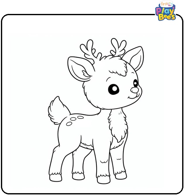 Baby Reindeer Coloring Page