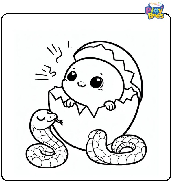 Baby Snake Hatching From Egg