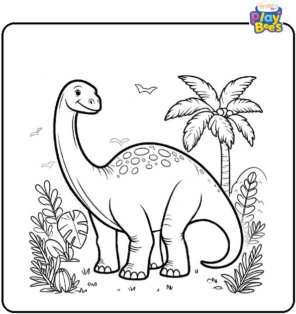 Brachiosaurus Dinosaur Coloring Page