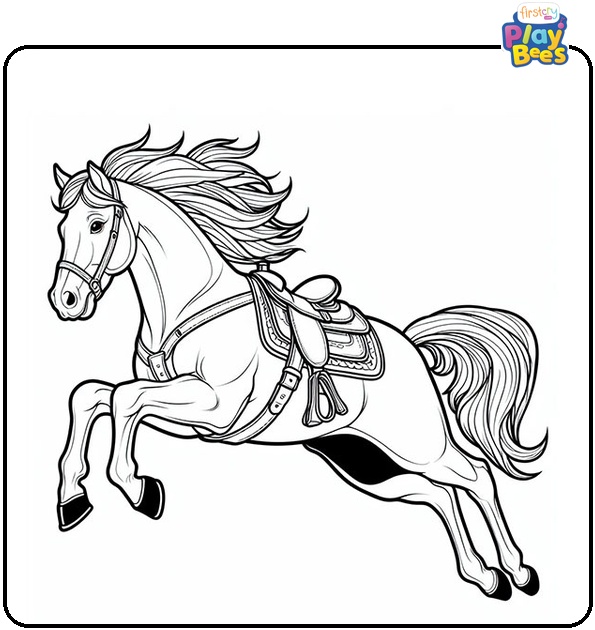 Bucking Horse Coloring Page Bucking Horse Coloring Page