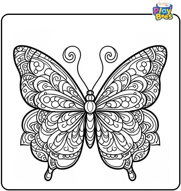 Butterfly Mandala Coloring Page