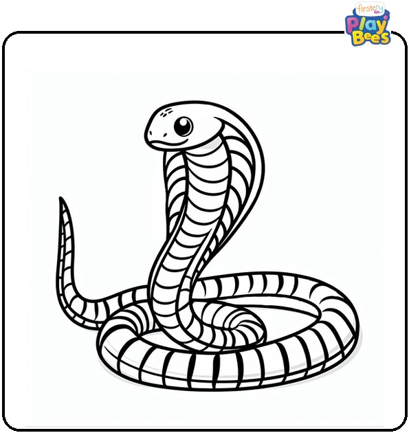 Cobra Snake Coloring Page