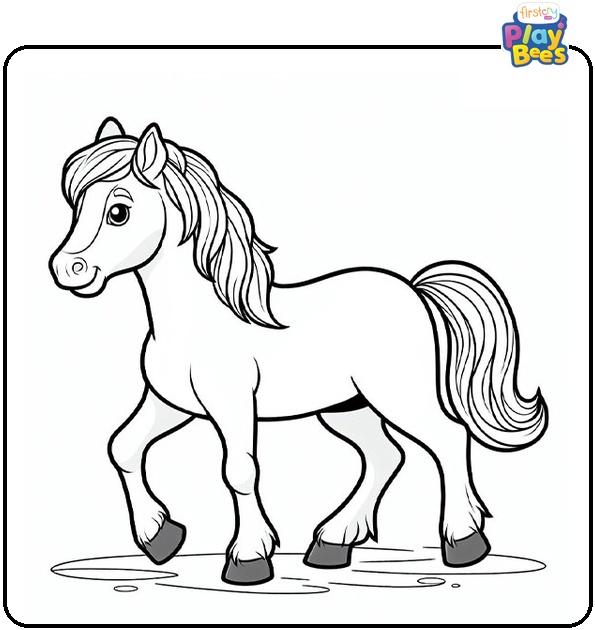 Cute Horse Coloring Page Cute Horse Coloring Page