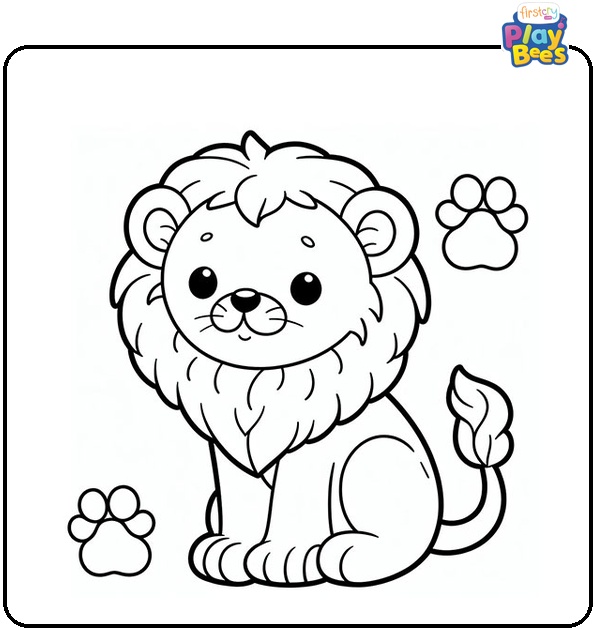 Cute Lion Coloring Page