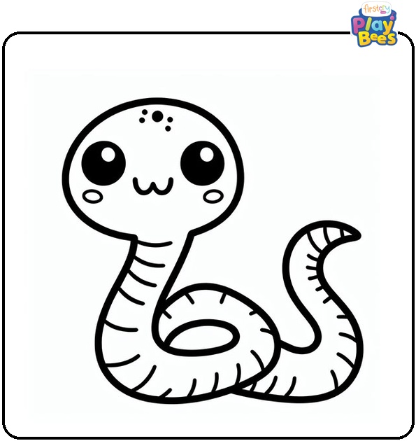 Cute Snake Coloring Page