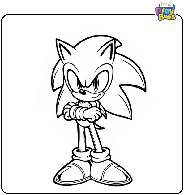 Dark Sonic Coloring Page Dark Sonic Coloring Page