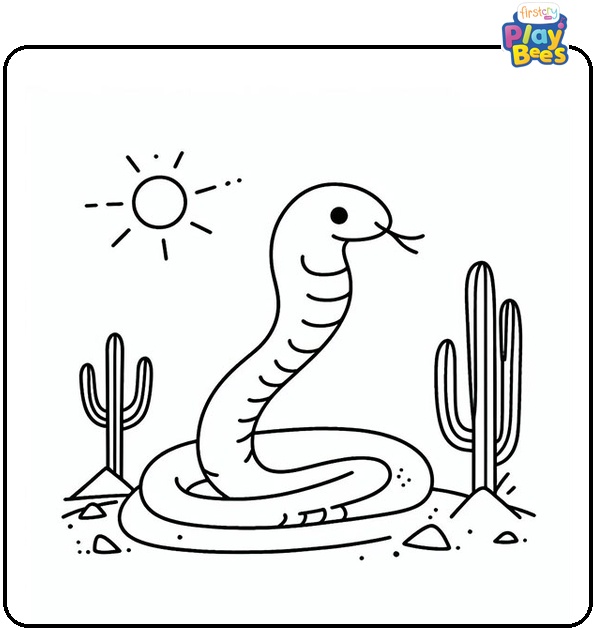 Desert Snake Coloring Page