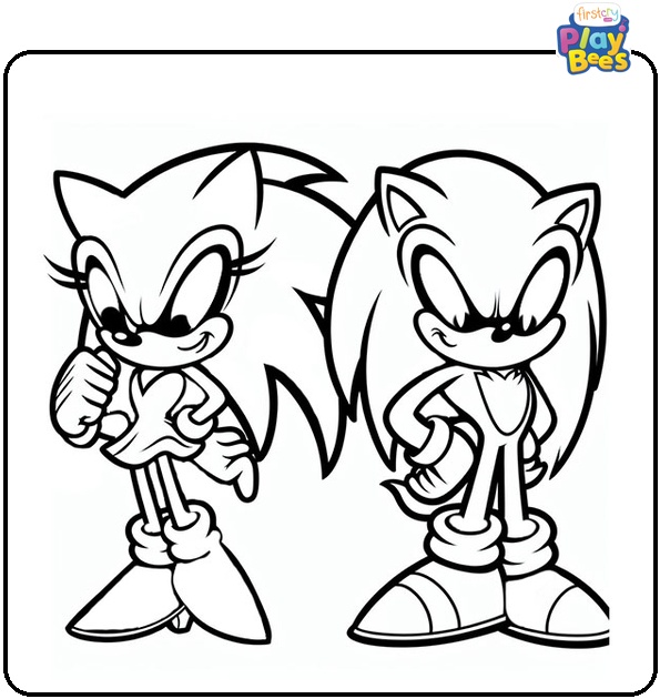 Evil Sonic Coloring Page Evil Sonic Coloring Page