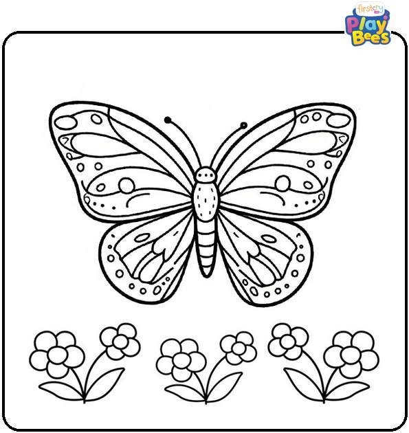 Garden Butterfly Coloring Page