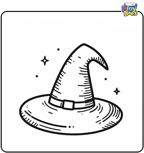 Halloween Witch Hat Coloring Page Halloween Witch Hat Coloring Page