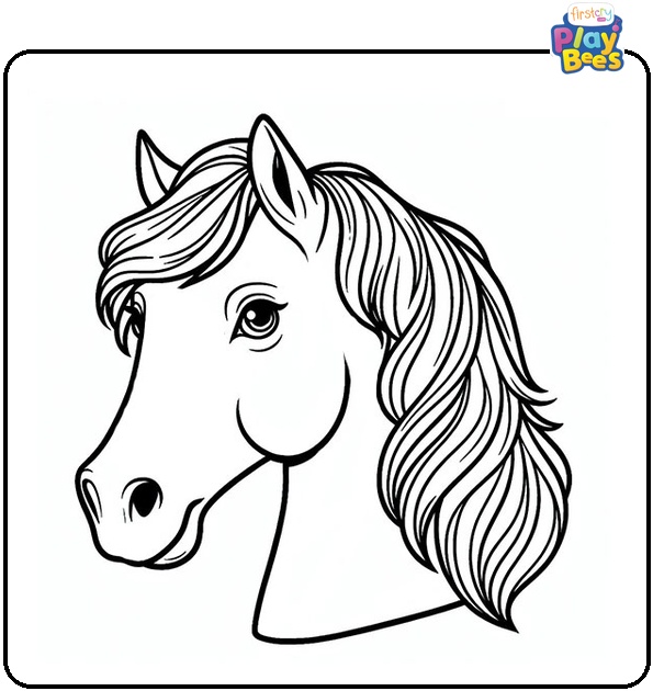 Horse Head Coloring Page Horse Head Coloring Page