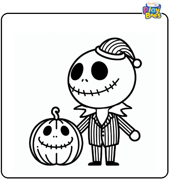 Jack Skellington As The Pumpkin King Coloring Page Jack Skellington As The Pumpkin King Coloring Page