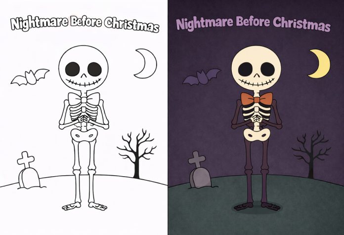 Nightmare Before Christmas Coloring Pages – Free Printables Sheets