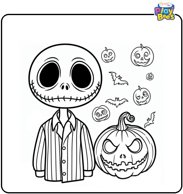 Nightmare Before Christmas Halloween Coloring Page Nightmare Before Christmas Halloween Coloring Page