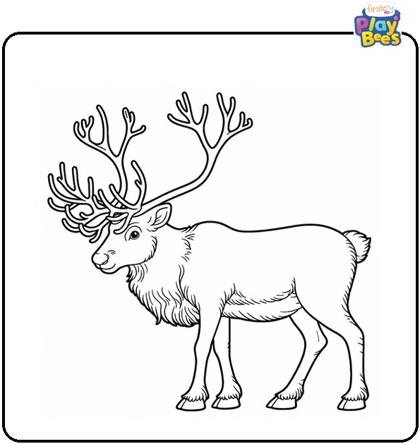Norway Islands Reindeer Coloring Page