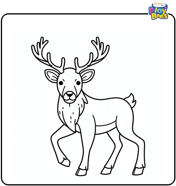 Reindeer Caribou Coloring Page