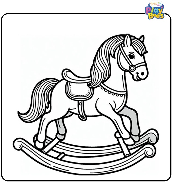 Rocking Horse Coloring Page Rocking Horse Coloring Page