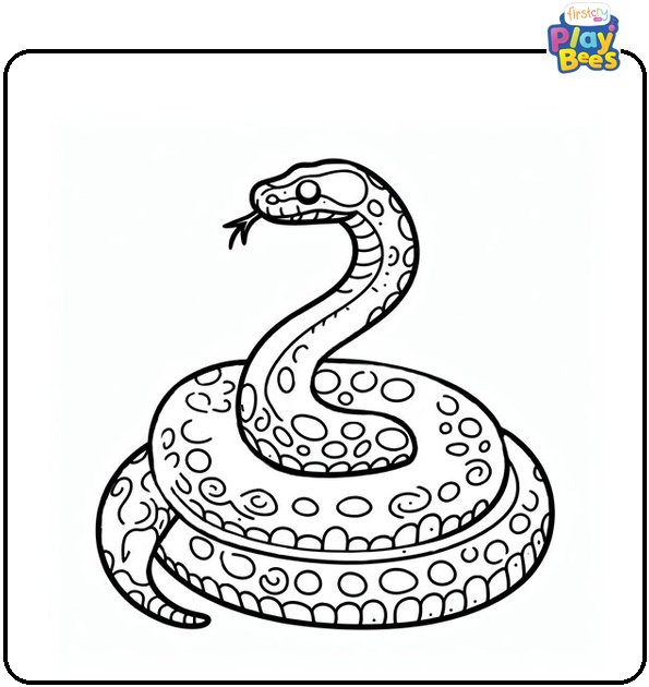 Royal Python Snake Coloring Page