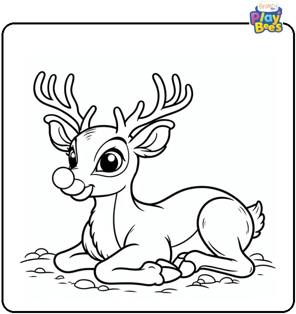 Rudolph the Red Nosed Reindeer Coloring Page