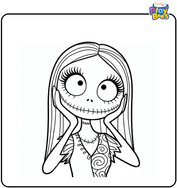 Sally Posing Nightmare Before Christmas Coloring Page Sally Posing Nightmare Before Christmas Coloring Page