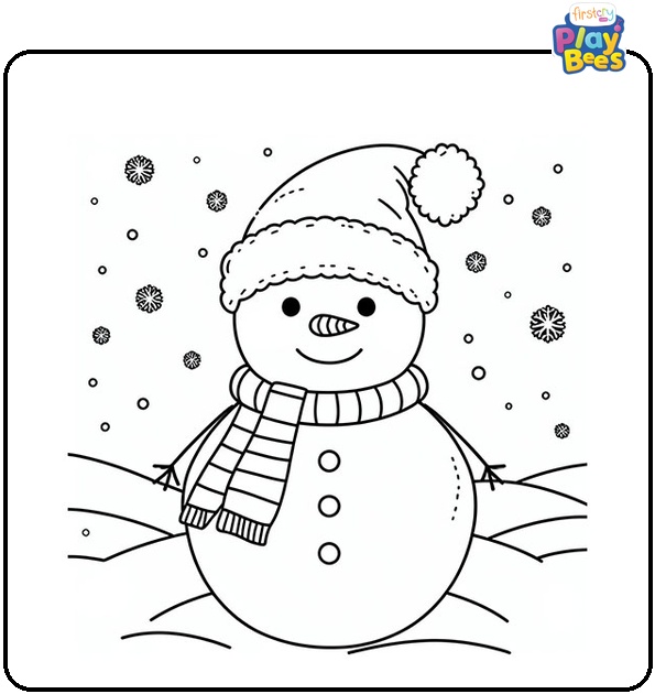 Santa Snowman Coloring Page Santa Snowman Coloring Page
