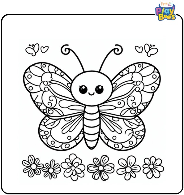 Small Butterfly Coloring Page