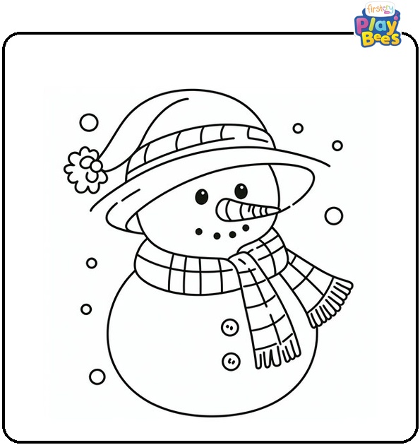 Snowman Christmas Coloring Page Snowman Christmas Coloring Page