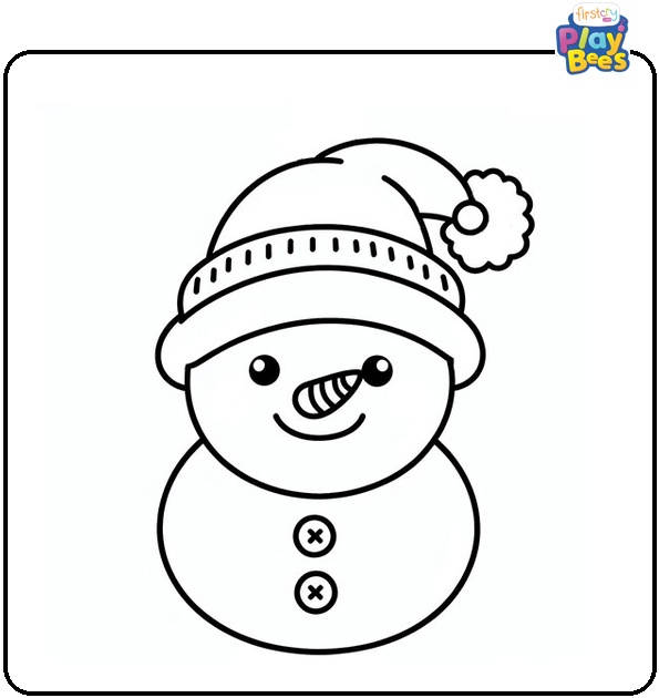 Snowman Head Coloring Page Snowman Head Coloring Page