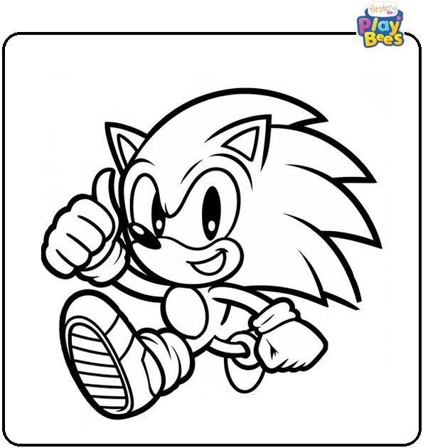 Sonic Cartoon Coloring Page Sonic Cartoon Coloring Page