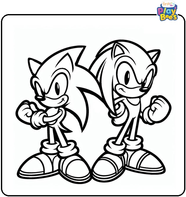 Sonic Tails and Knuckles Coloring Page Sonic Tails and Knuckles Coloring Page