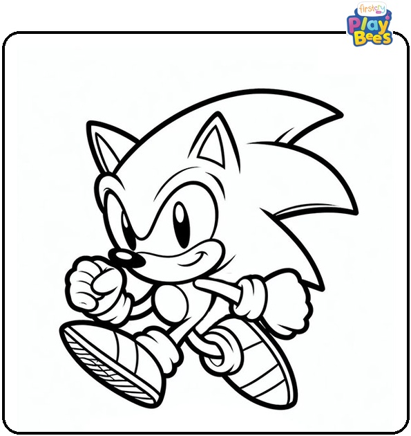 Super Sonic the Hedgehog Coloring Page Super Sonic the Hedgehog Coloring Page