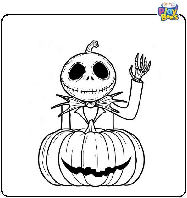The Pumpkin King, Nightmare Before Christmas Coloring Page The Pumpkin King, Nightmare Before Christmas Coloring Page