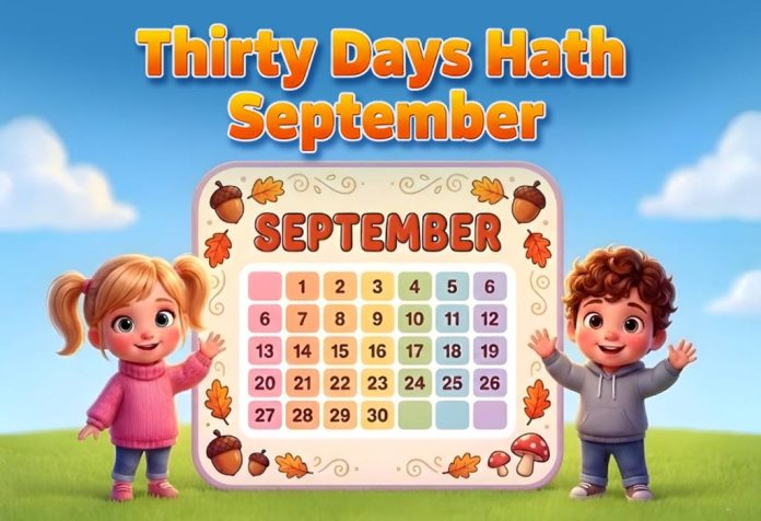 Thirty Days Hath September Nursery Rhyme With Lyrics