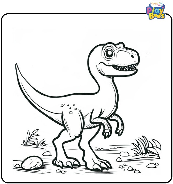Velociraptor Dinosaur Coloring Page