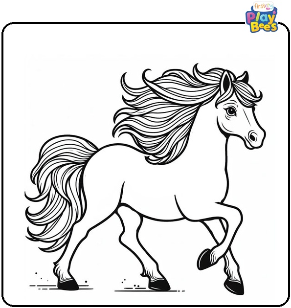 Wild Horse Coloring Page Wild Horse Coloring Page