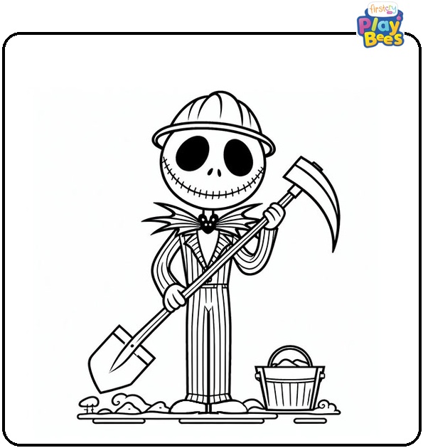Working Jack Nightmare Before Christmas Coloring Page Working Jack Nightmare Before Christmas Coloring Page