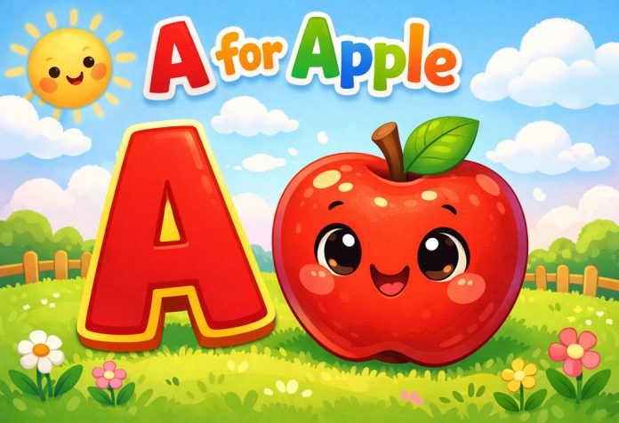 A for Apple Nursery Rhyme With Lyrics