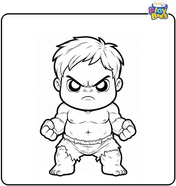 Angry Baby Hulk Coloring Page Angry Baby Hulk Coloring Page
