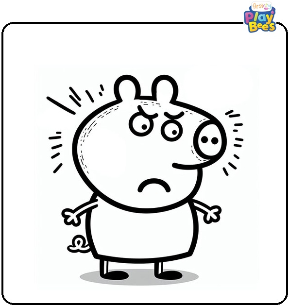 Angry Peppa Pig Coloring Page Angry Peppa Pig Coloring Page
