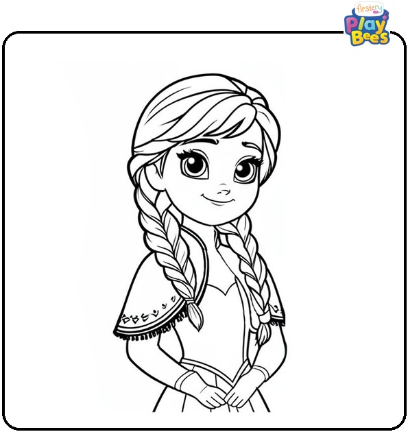 Anna From Frozen Coloring Page Anna From Frozen Coloring Page