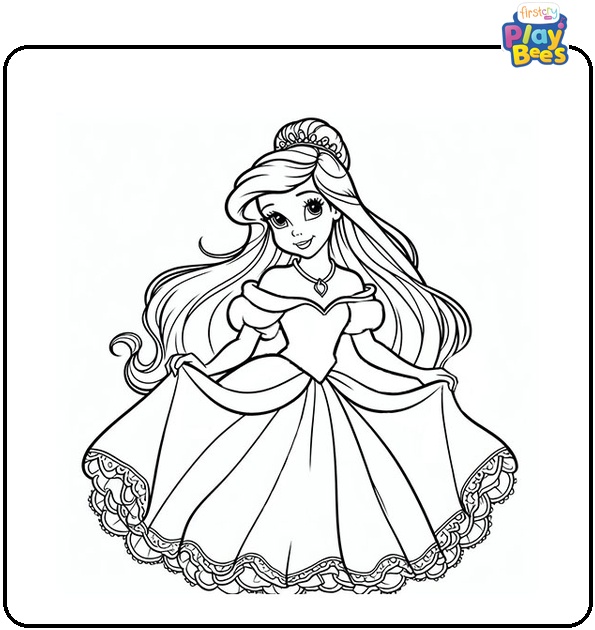 Ariel Princess Coloring Page