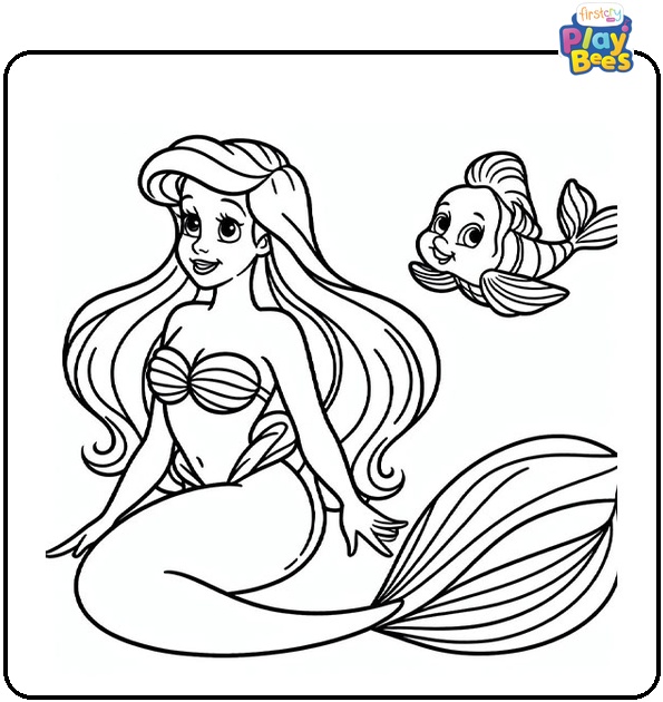 Ariel the Little Mermaid Coloring Page