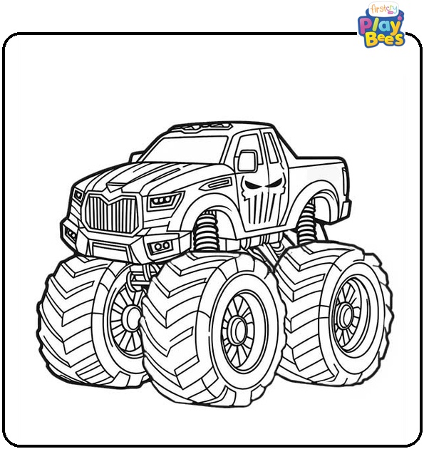 Avenger Monster Truck Coloring Page Avenger Monster Truck Coloring Page
