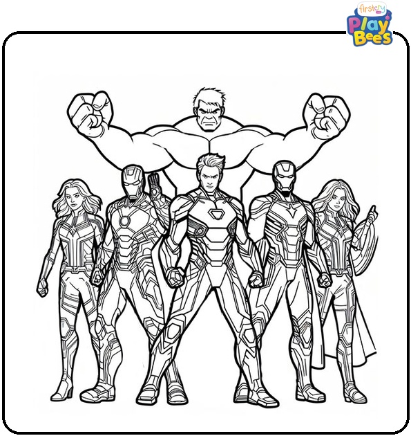 Avengers Superhero Coloring Page Avengers Superhero Coloring Page