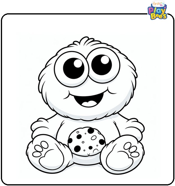 Baby Cookie Monster Coloring Page Baby Cookie Monster Coloring Page