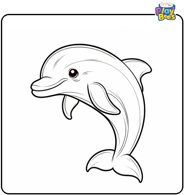Baby Dolphin Coloring Page