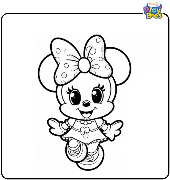 Baby Minnie Mouse Coloring Page Baby Minnie Mouse Coloring Page