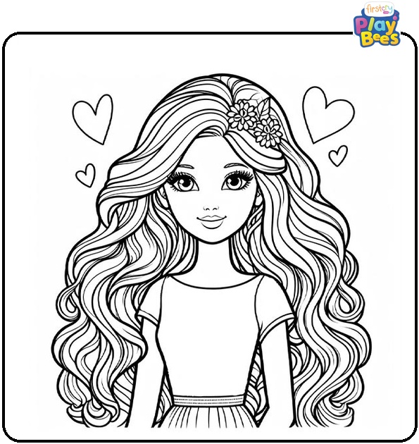 Barbie Chelsea Coloring Page