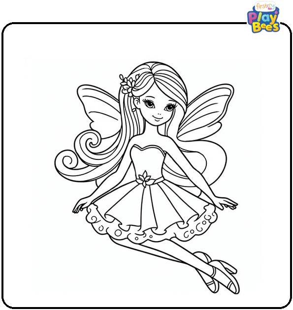 Barbie Fairy Coloring Page Barbie Fairy Coloring Page